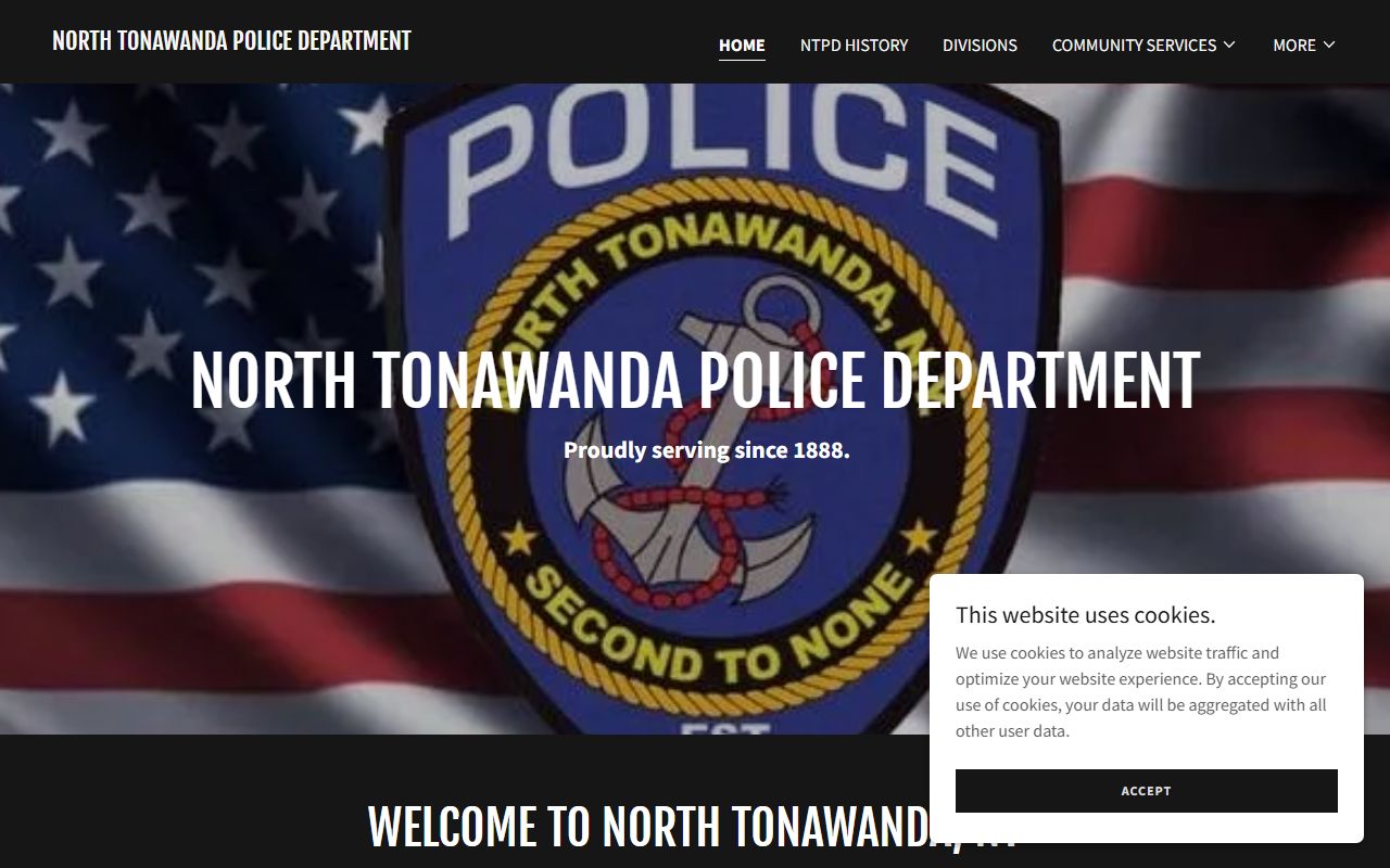 North Tonawanda Police Department website for arrest and booking records