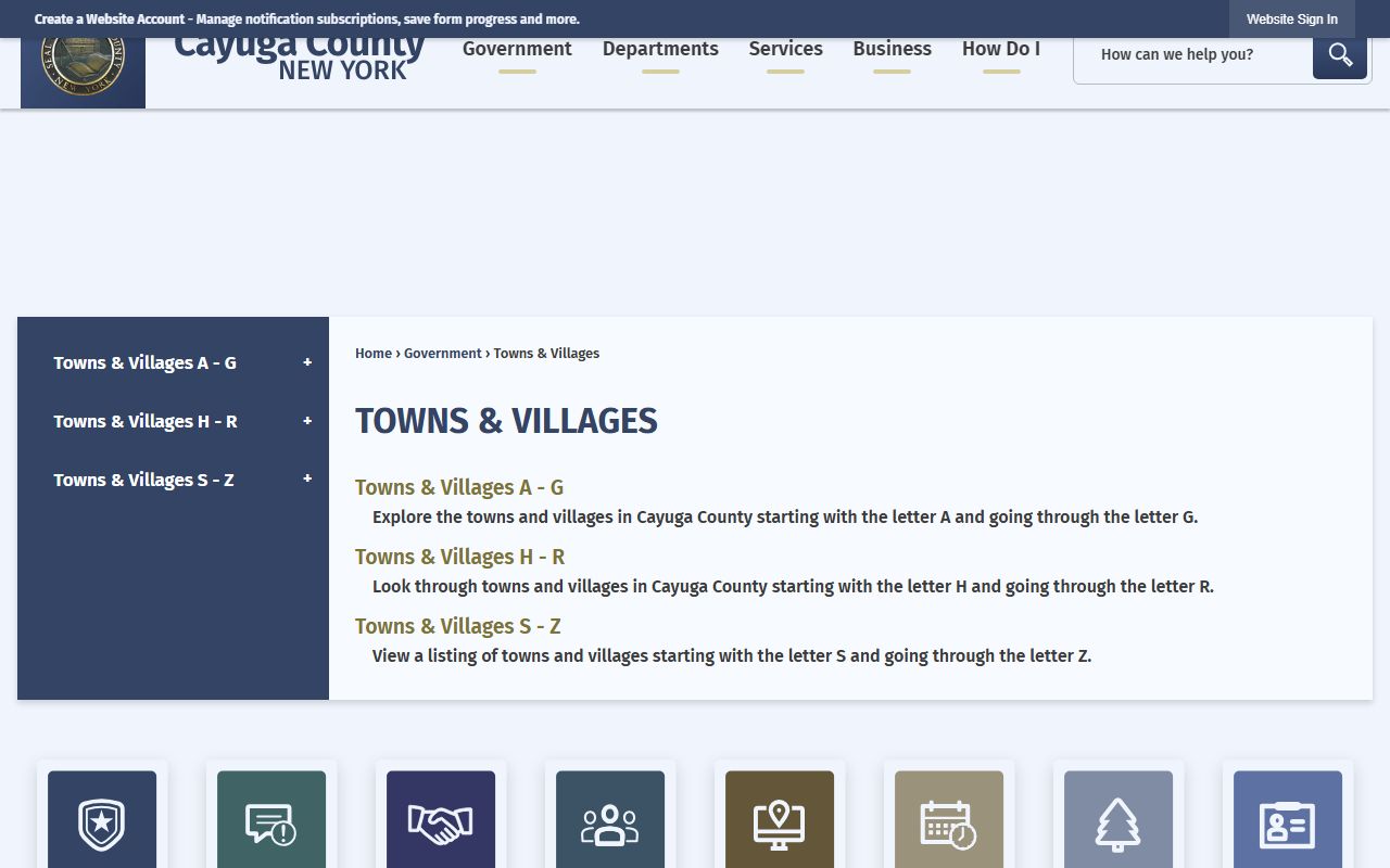 Cayuga County Sheriff's Office website for searching booking records and jail information